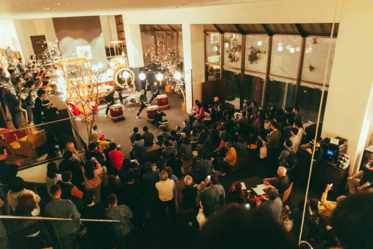 Japanese drum performance at Bandai-san Onsen Hotel by Hoshino Resorts
