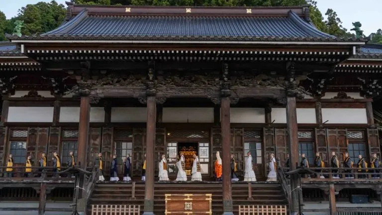 Procession of monks from Minobusan Kuonji Temple