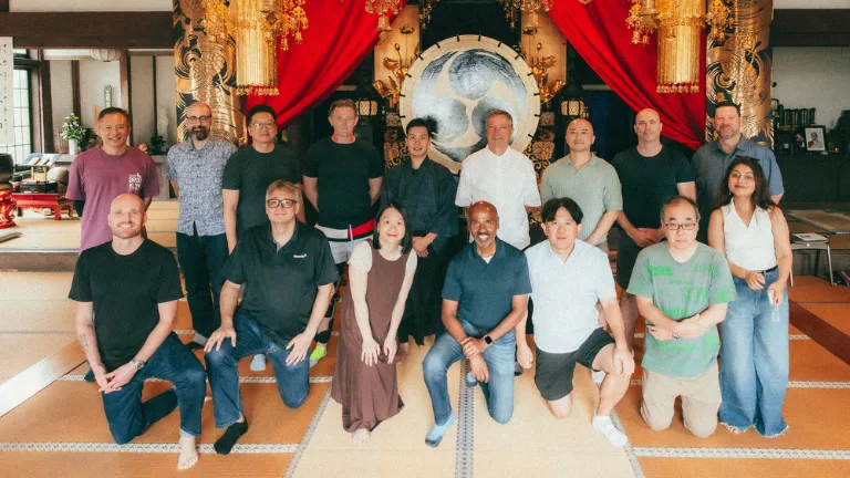 APAC leaders enjoying a Japanese taiko drum workshop